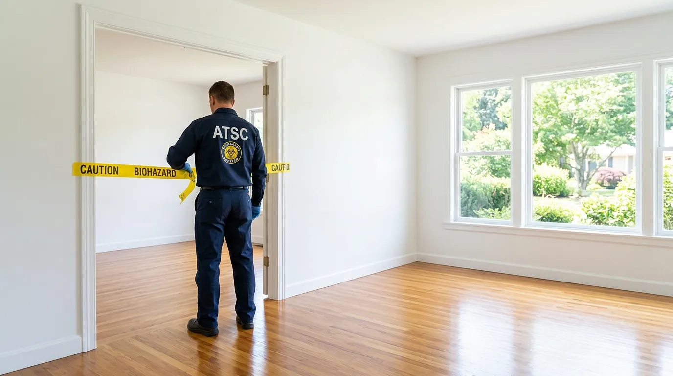 Certified biohazard cleanup crew performing Crime Scene Cleanup in South San Jose Hills